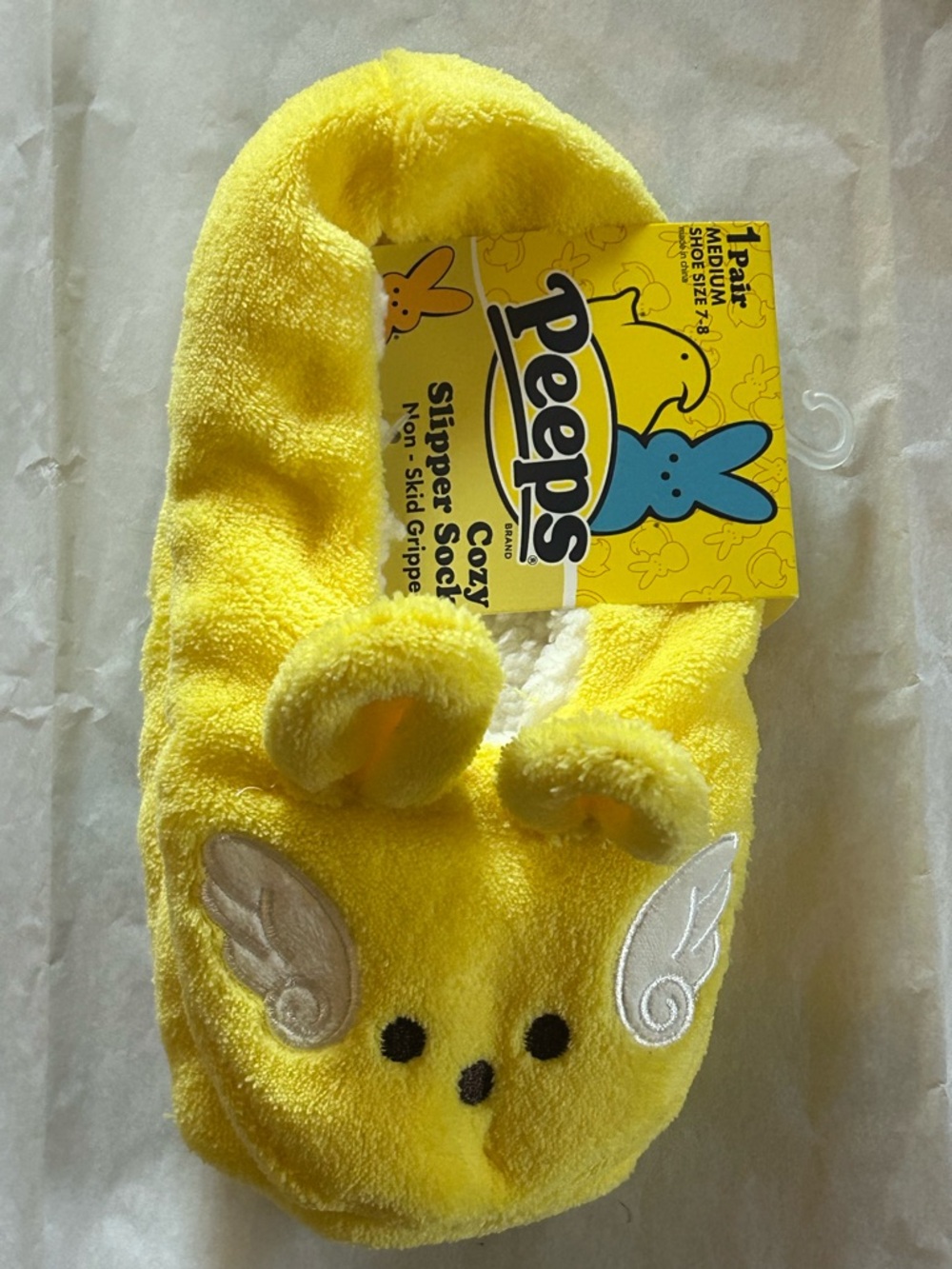 NEW!!! Peeps Cozy Slipper Socks And Storybook Set-Medium Shoe Size 7-8 (NWT)